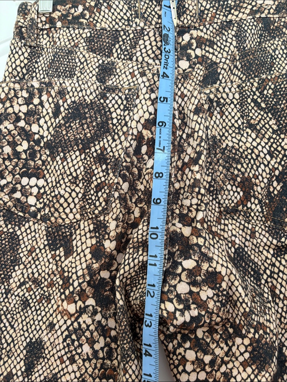 Free People Neutral Snake Print Leggings in Beige and Black - Picture 4 of 6